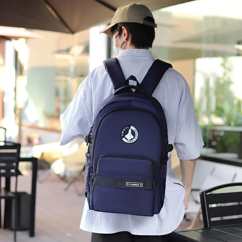 Men Women Backpacks Oxford Waterproof Business Computer Bag Casual Travel Large Capacity Senior High School Student Schoolbag