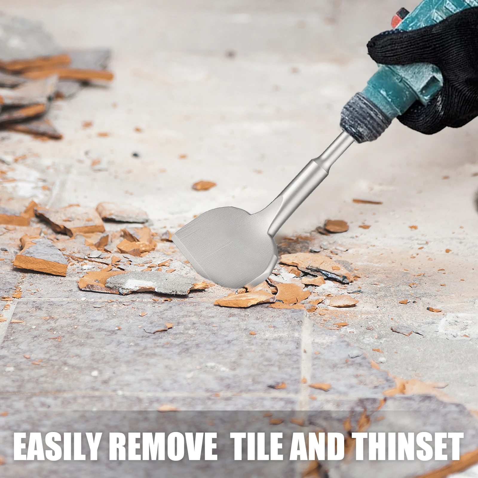 1PC SDS PLUS Round Shank Electric Hammer Drill Bit Groove Flat Chisel Masonry For Concrete Impact Drill Elbow Widening Bit