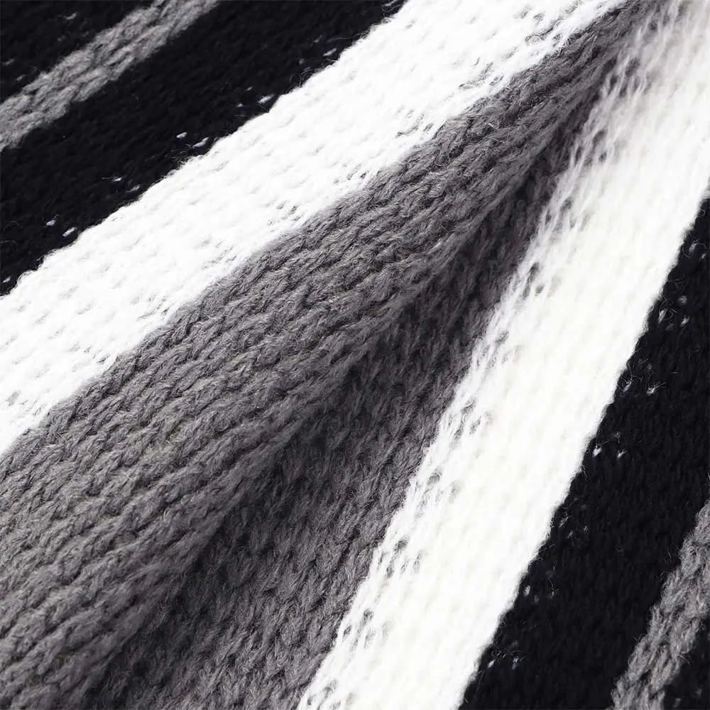 Description Picture 3 of itemDesigner Male Echarpe Knit Scarf Business Affairs Scarves Scarves with Tassels Tassel Scarf Fringed Muffler Striped Scarf Scarf