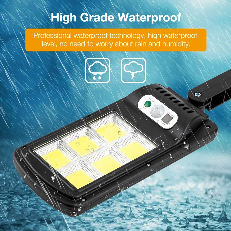 Outdoor Spotlights LED Street Floodlight Solar Panel Lighting Lamp Road Lamp Wireless Outdoor Waterproof Road light 20 hours