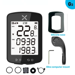 XOSS Wireless GPS Cycling Speedometer - Waterproof ANT+ Smart Bike Computer (G2 holder case)