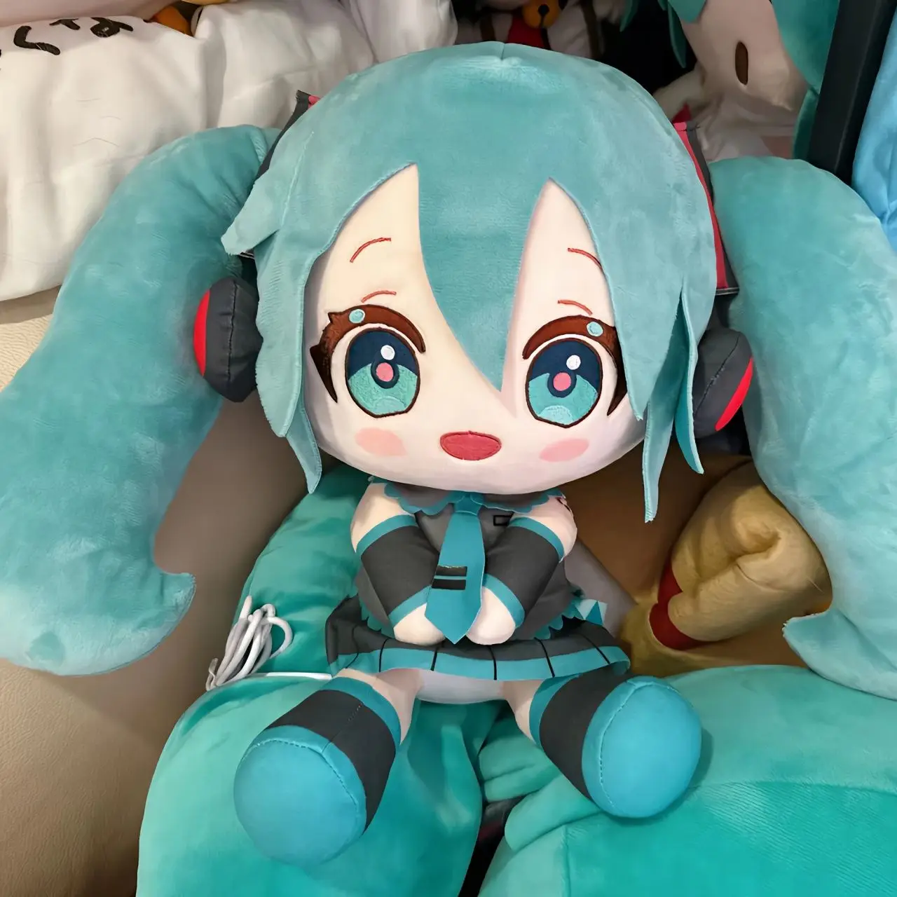 

32CM New fufu Hatsune Miku Plush Doll Cute kawaii Pillow Cartoon Anime Girl Shake scallions Children's Gift Kids Toy