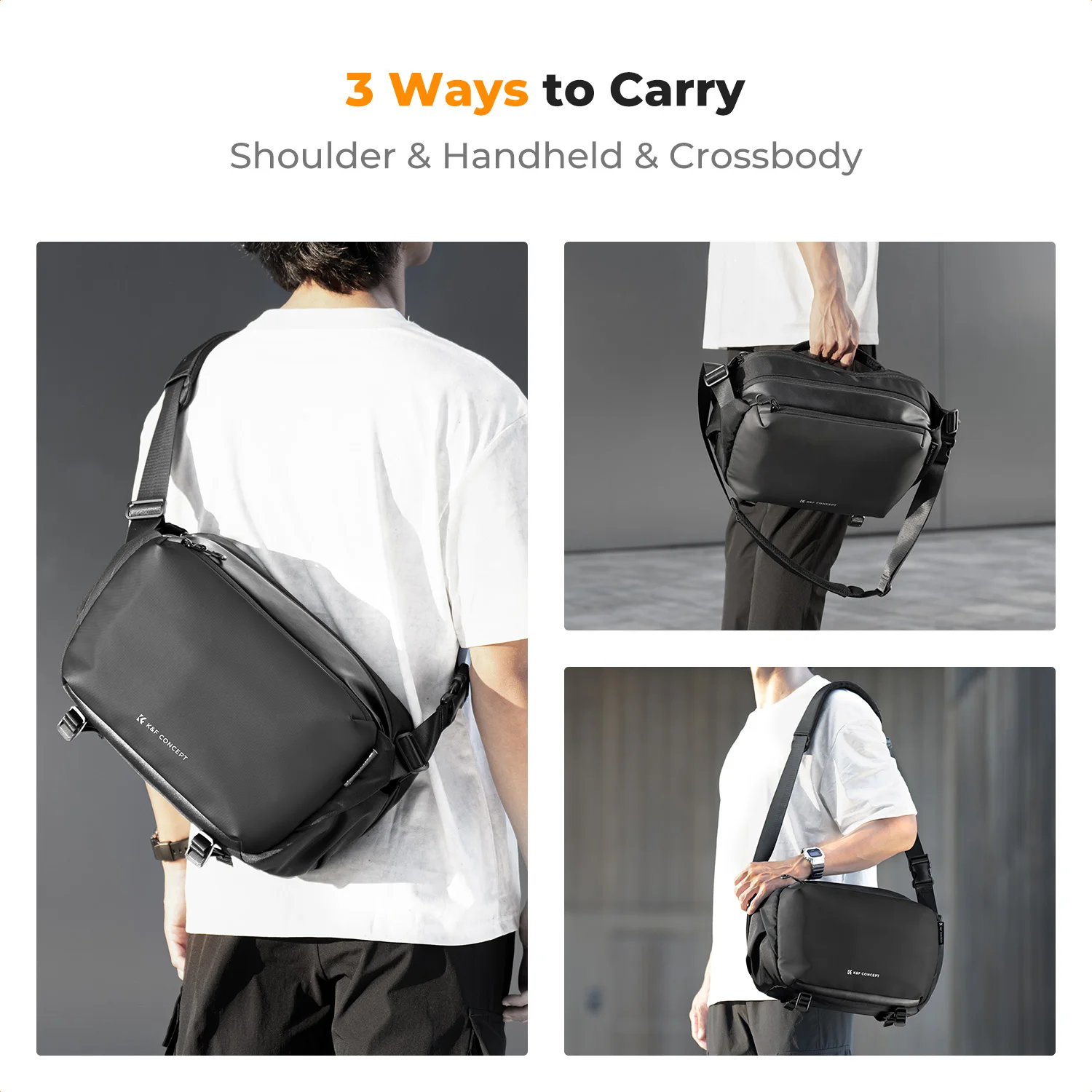 K&F Concept 12L/10L Camera Sling Bag Waterproof Travel Photography