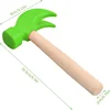 Mini Wooden Hammer Children's Learning Toy Hammer Creative DIY Wooden Woodworking Hammer Simulation Maintenance Tools 2