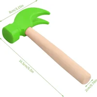 Mini Wooden Hammer Children's Learning Toy Hammer Creative DIY Wooden Woodworking Hammer Simulation Maintenance Tools 2