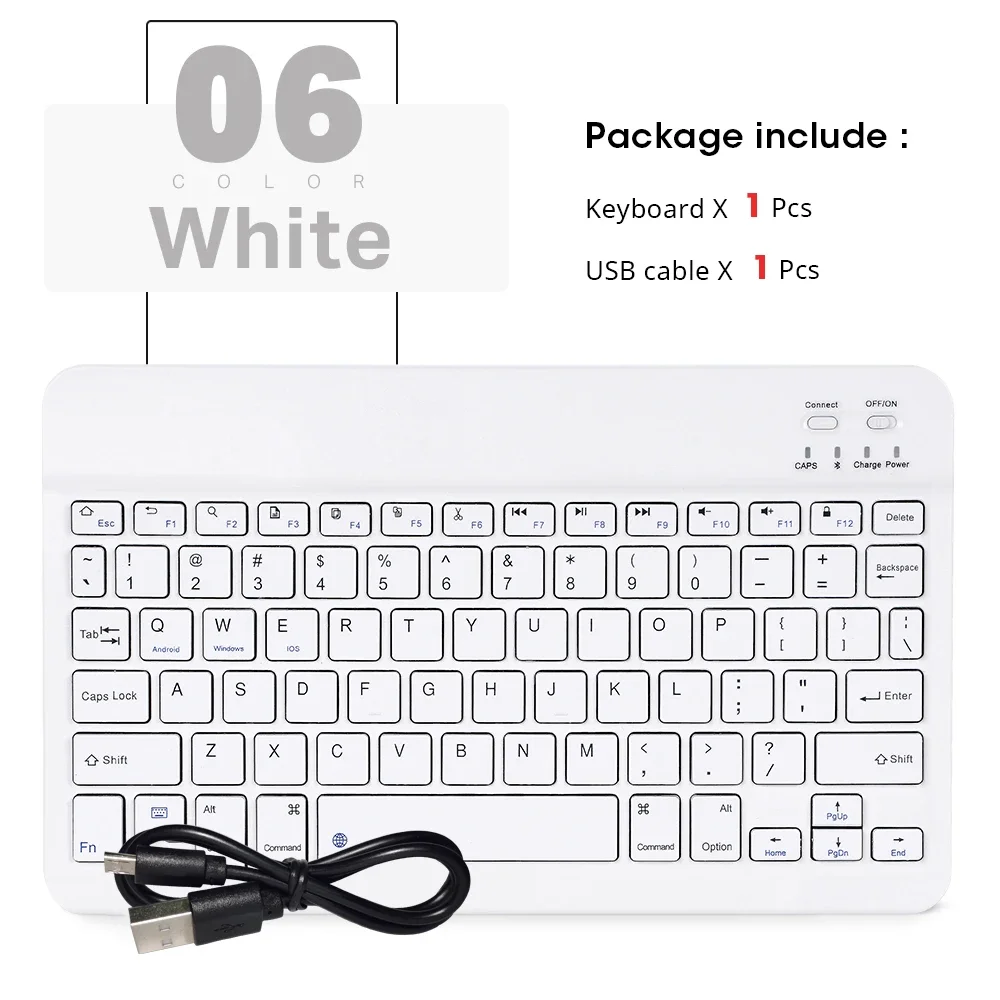Premium Portable 10-inch Wireless Hebrew/English Keyboard Set