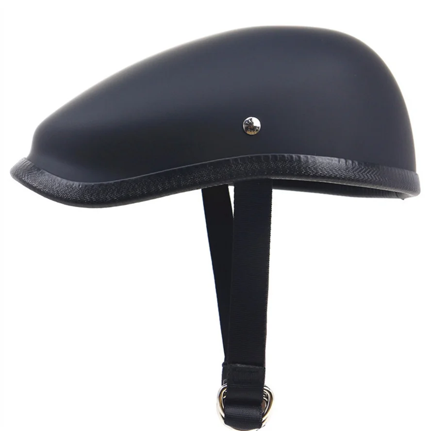 

TT&COCASCOS Matte Black Fiberglass Half Face Motorcycle Helmets Retro Motorbike Helmets Vintage Scooter Riding Jet Casco Moto