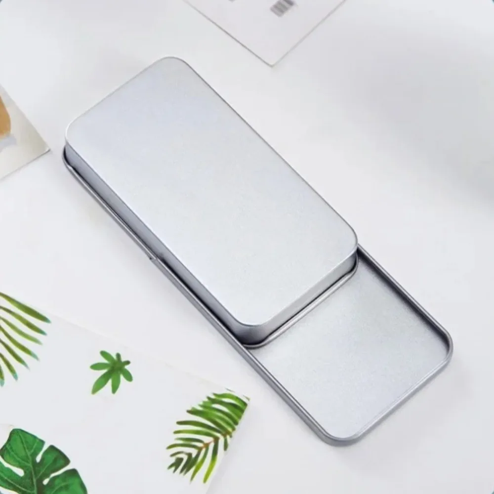 3Pcs 50*25*10mm 미니 철 상자 슬라이드 커버 보관 상자 웨딩 쥬얼리 알약 케이스 휴대용 주석 상자 컨테이너 홈 스토리지