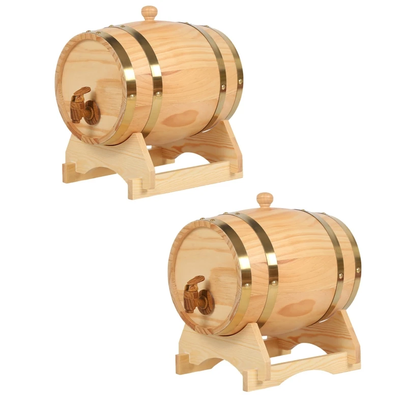 

Home Barrel Decanter for Wine Beer and Liquor 3 Colors 2 Sizes