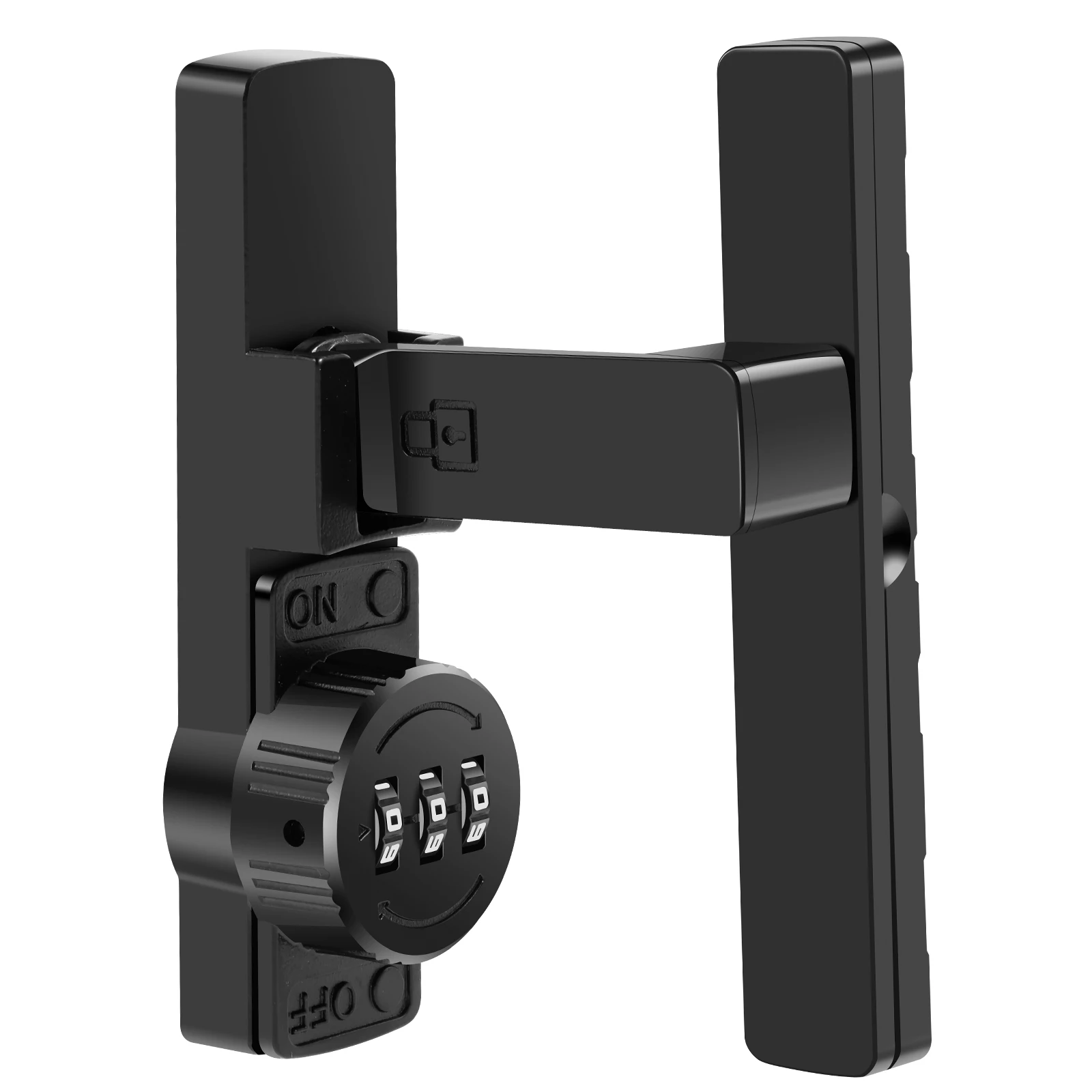 Password Hasp Lock For Cabinets & Small Doors - 90 Degree Sliding Barn Door Style, Keyless - View #2