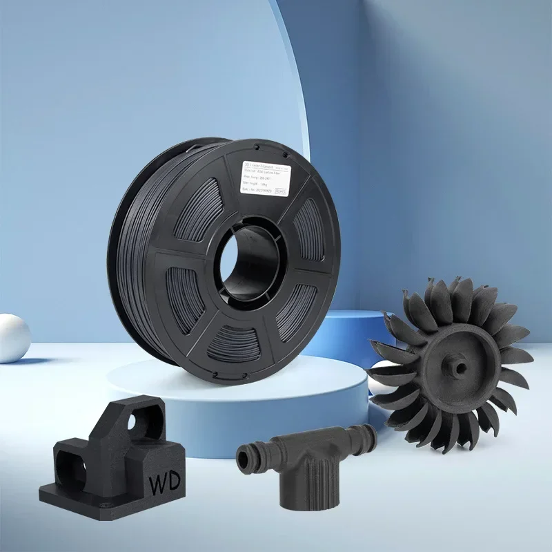 Kohlefaser ASA Filament 1,75mm, Schwarzes ASA mit UV-/Regen-/Hitzebeständigkeit, Technisches Filament, Outdoor-Druckfilament 1kg/250g – Detail 1