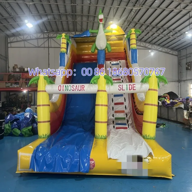 Commercial Large Inflatable PVC Castle Trampoline Slide for Garden School & Educational Use Functional for Backyard