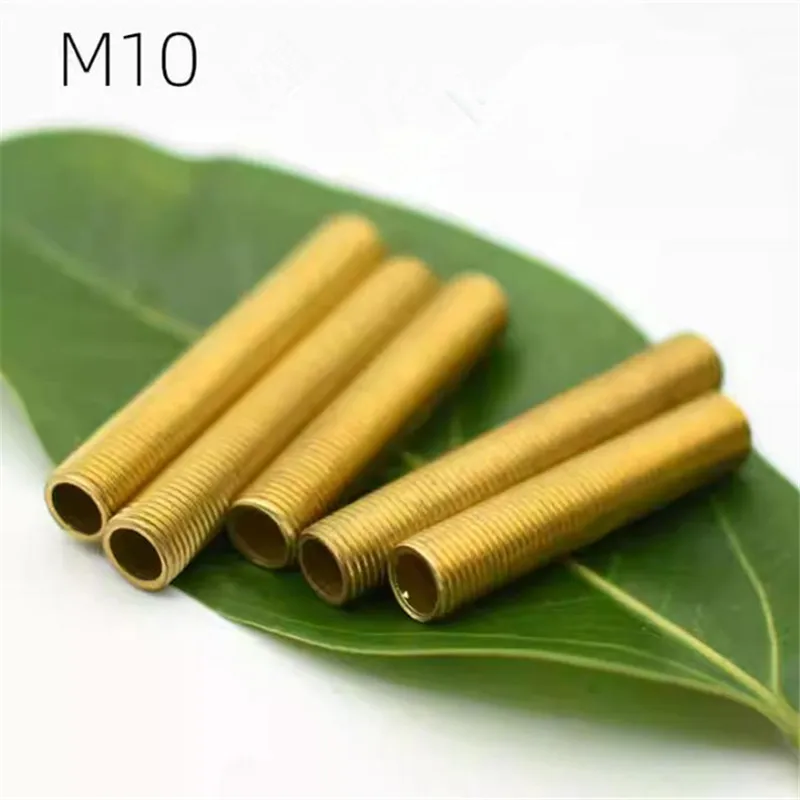 M10 brass connecter tube copper tooth tube metric threaded hollow Light Accessories hardware lighting fittings tooth rod led lamp accessories,thread adapter