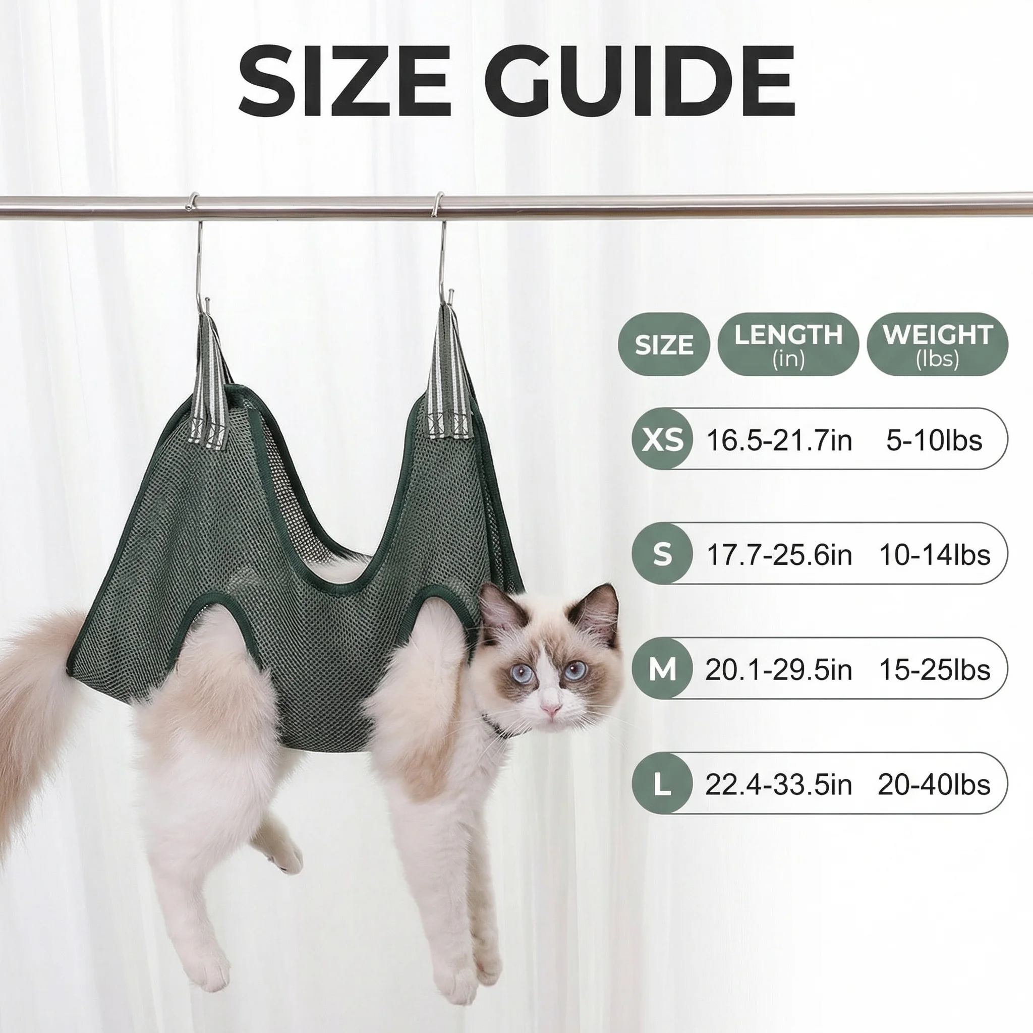 Cat Grooming Hammock – Secure Cat Sling for Nail Trimming Cat Grooming Hammock