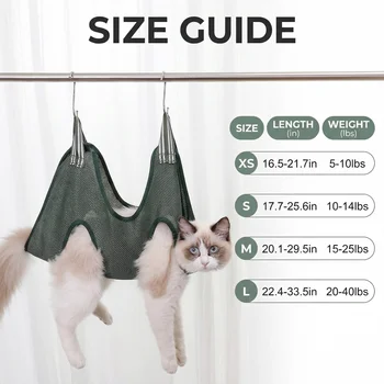 Cat Grooming Hammock – Secure Cat Sling for Nail Trimming