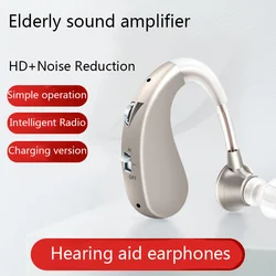 New Hearing Aid Earphones Ear Hook Charging Comfort Assisted Listening Headset Adjustable Dual Sound For Elderly People
