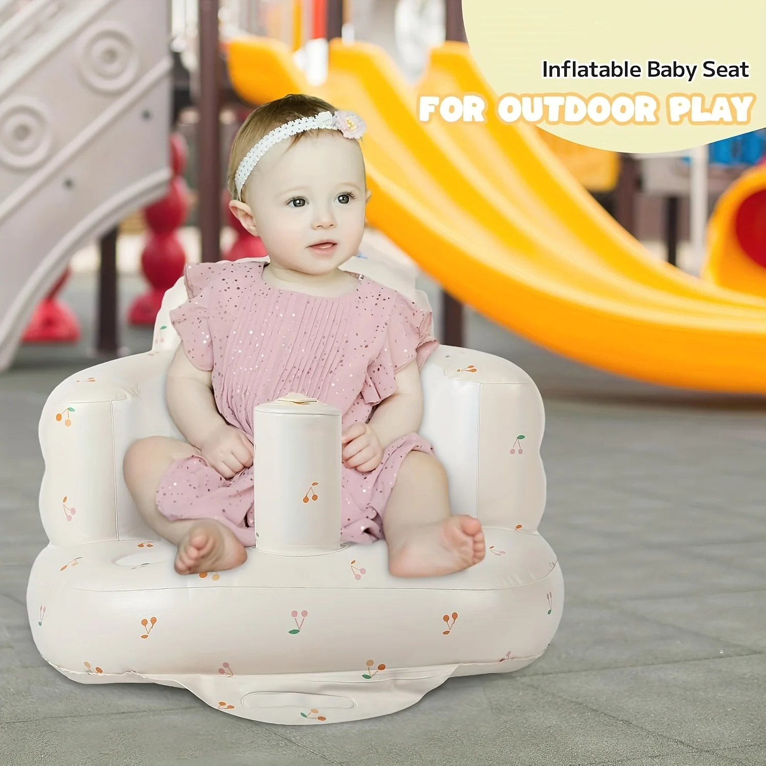 Inflatable Baby Seat, Sit-Stand Infant Floor Seat-Built-in Air Pump, Portable Infant Seat, Suitable for 3-36 Months