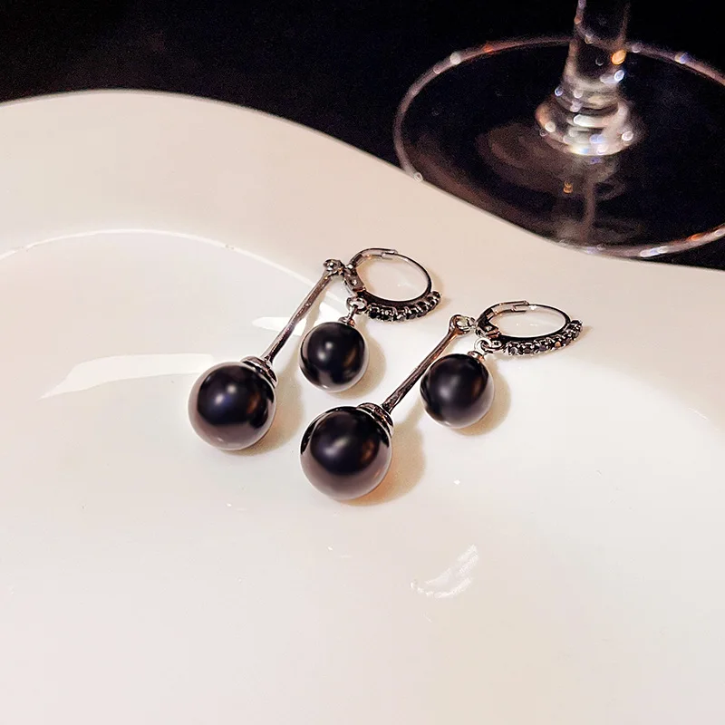 Single Design Metal Stainless Ball Hook Earrings Trendy