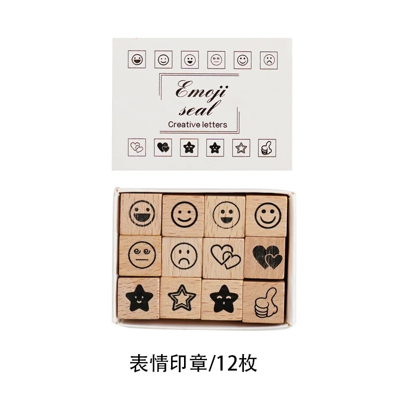 1 Set Wooden Rubber Stamps Stationery Symbol Stamp Mini Stamps Alphabet  Letter Stamp for Planner Kids Painting Crafting Writing - AliExpress