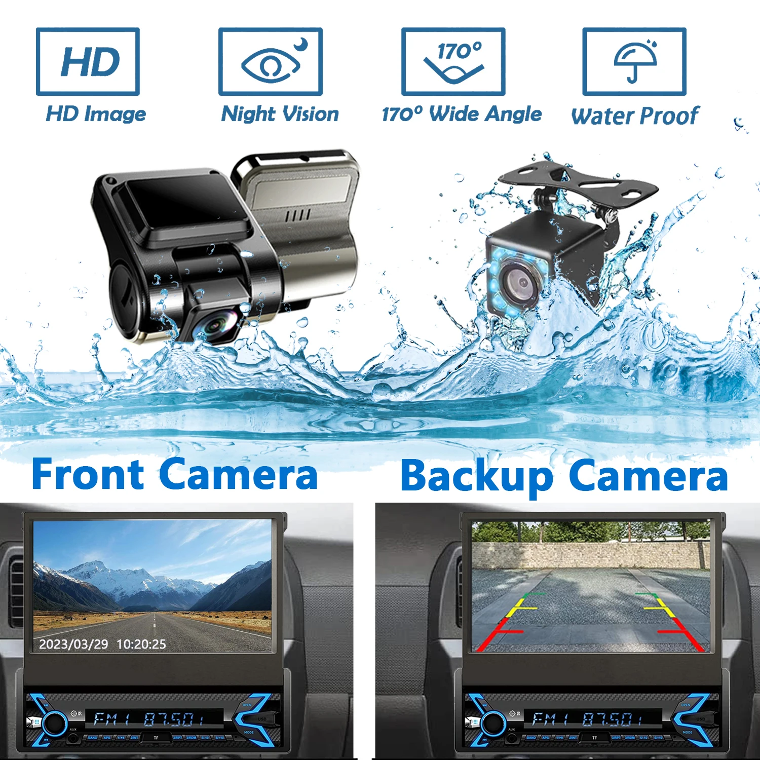 7" Retractable 1-DIN Car Stereo 5