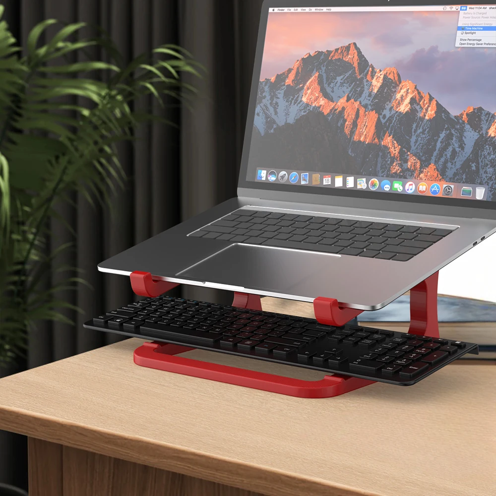 Ergonomischer Laptopständer mit Tastaturständer – tragbarer Desktop-Lift, geeignet für MacBook, PC, Tablet – robust