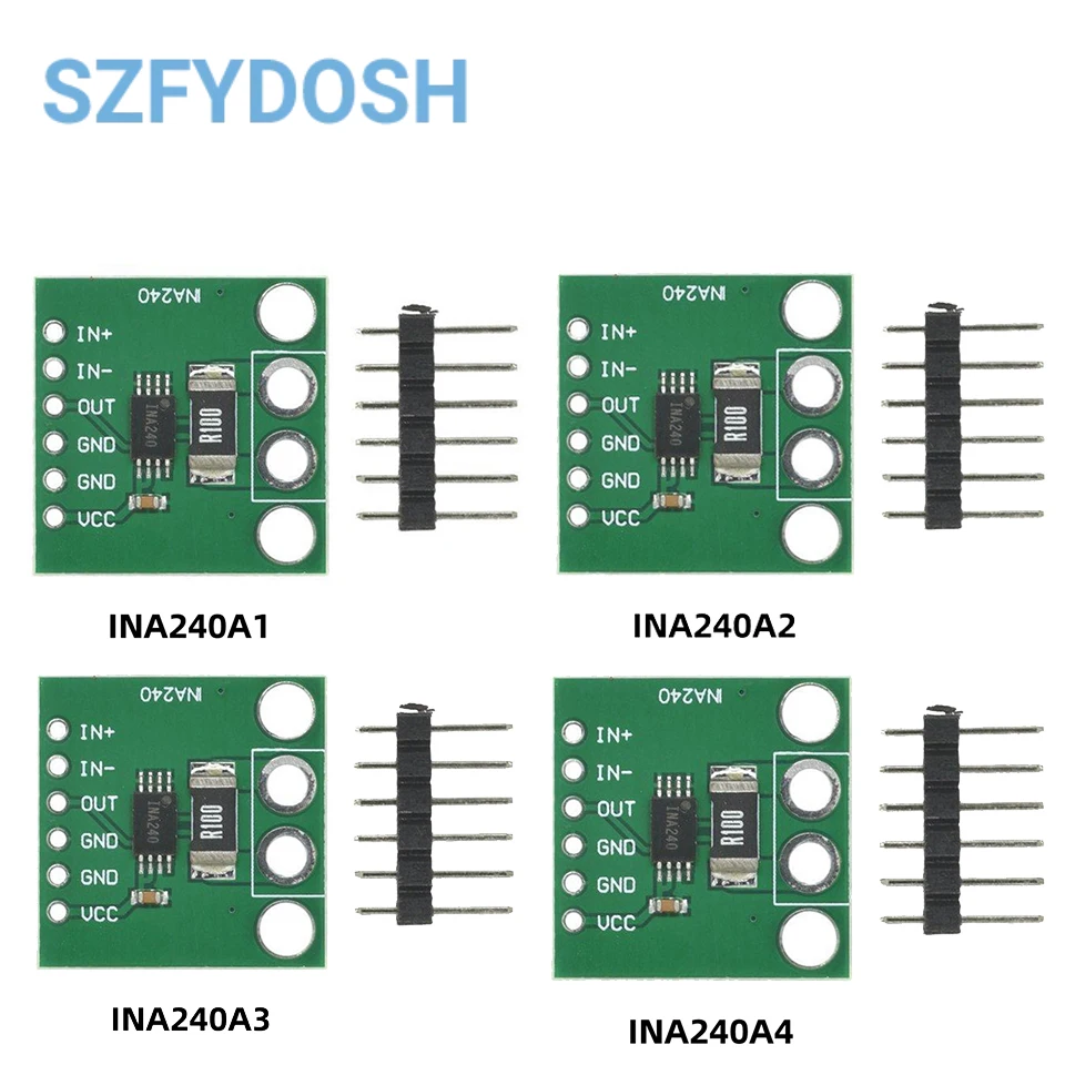 DC 3,0 V-5,0 V INA240 Modul INA240A1/A2/A3/A4 Hochpräziser Stromerkennungsverstärker für die Zweikanalüberwachung