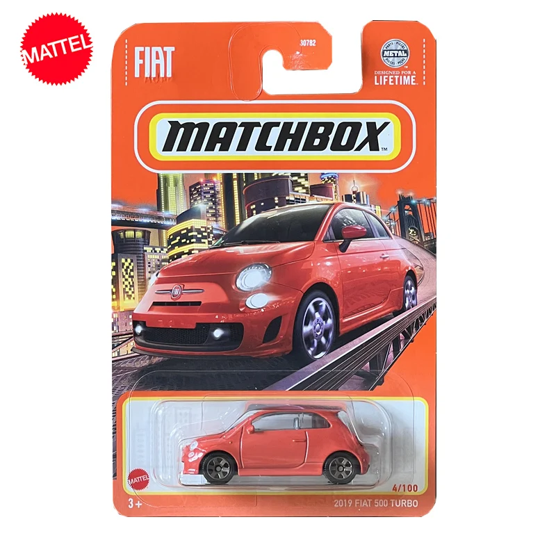 

Original Mattel Matchbox Car 1/64 Metal Diecast 2019 Flat 500 Turbo 30782 Vehicle Model Toys for Boys Collection Birthday Gift