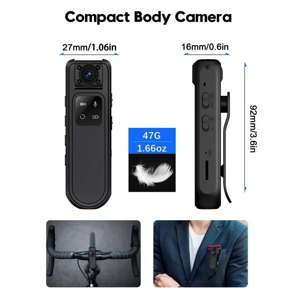 HD 2K 카메라, 와이파이 나이트 비전, 전기 자동차 오토바이 녹음기, 휴대용 백 클립, 야외 브이로그 카메라
