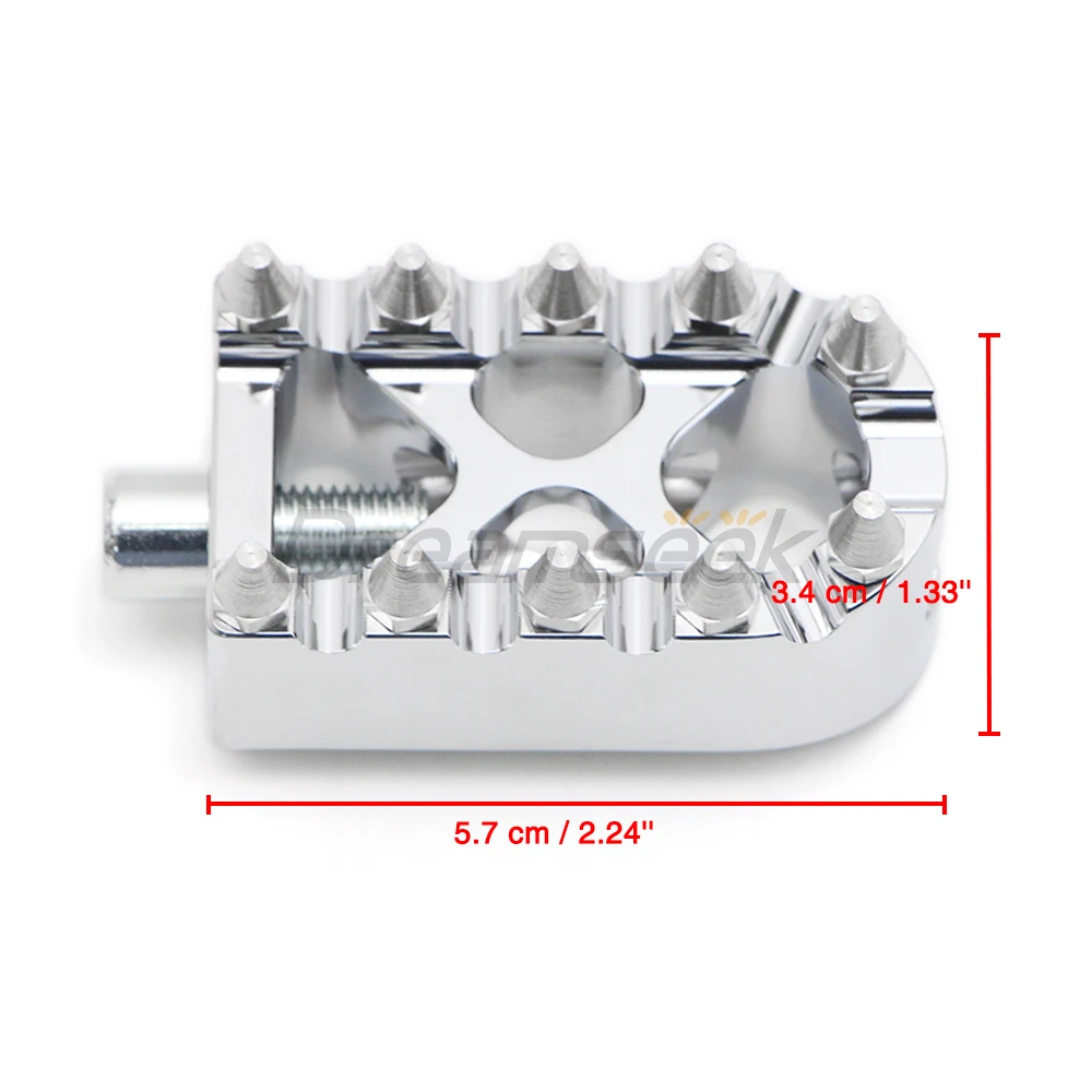 Motorcycle Wide Pedal Foot Pegs + Shifter Peg Toe for Harley Touring FLHR FLTR Softail Dyna Sportster Black / Chrome Aluminum