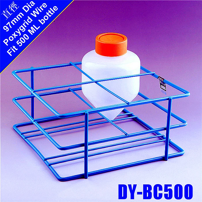 Stainless Steel Rack Professional Centrifuge Tube Holder For 500ml Blue SUS Wire Stand For Test Tube Hole Diam. 97mm 4 Holes