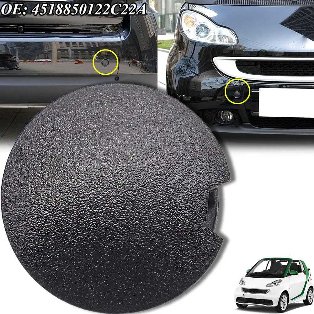 Car Front Rear Bumper Tow Hook Eye Coupler Trailer Cover Cap Plug A4518150122; 4518850122C22A for Smart Fortwo W451 2007-20 H8W4