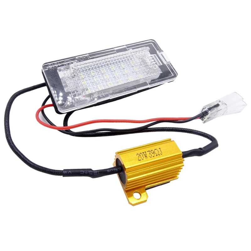 

2Pcs Car LED Number License Plate Light Error Free For VW Golf V Plus Jetta VI Passat 3C B6 B7 Polo 6R Sharan II Touran 1T