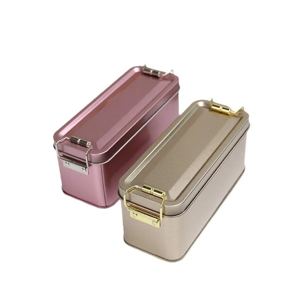 Old-fashioned Rectangular Iron Box High Quality Metal Storage Box Cake Packaging Durable with Lid Candy