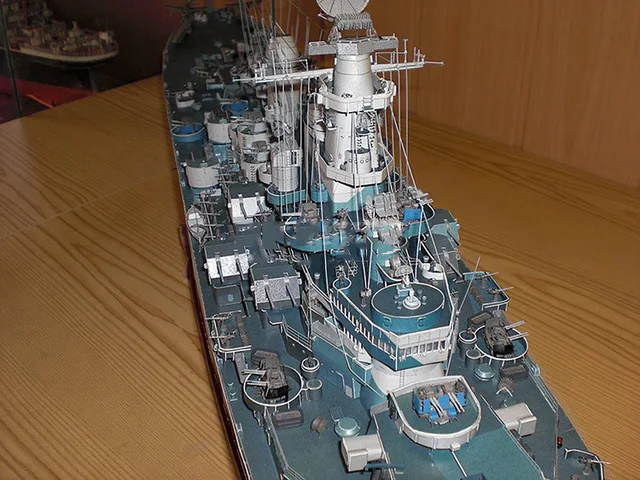 1/280 USS Missouri Battleship 3D Paper Model Handmade DIY Papercraft 3