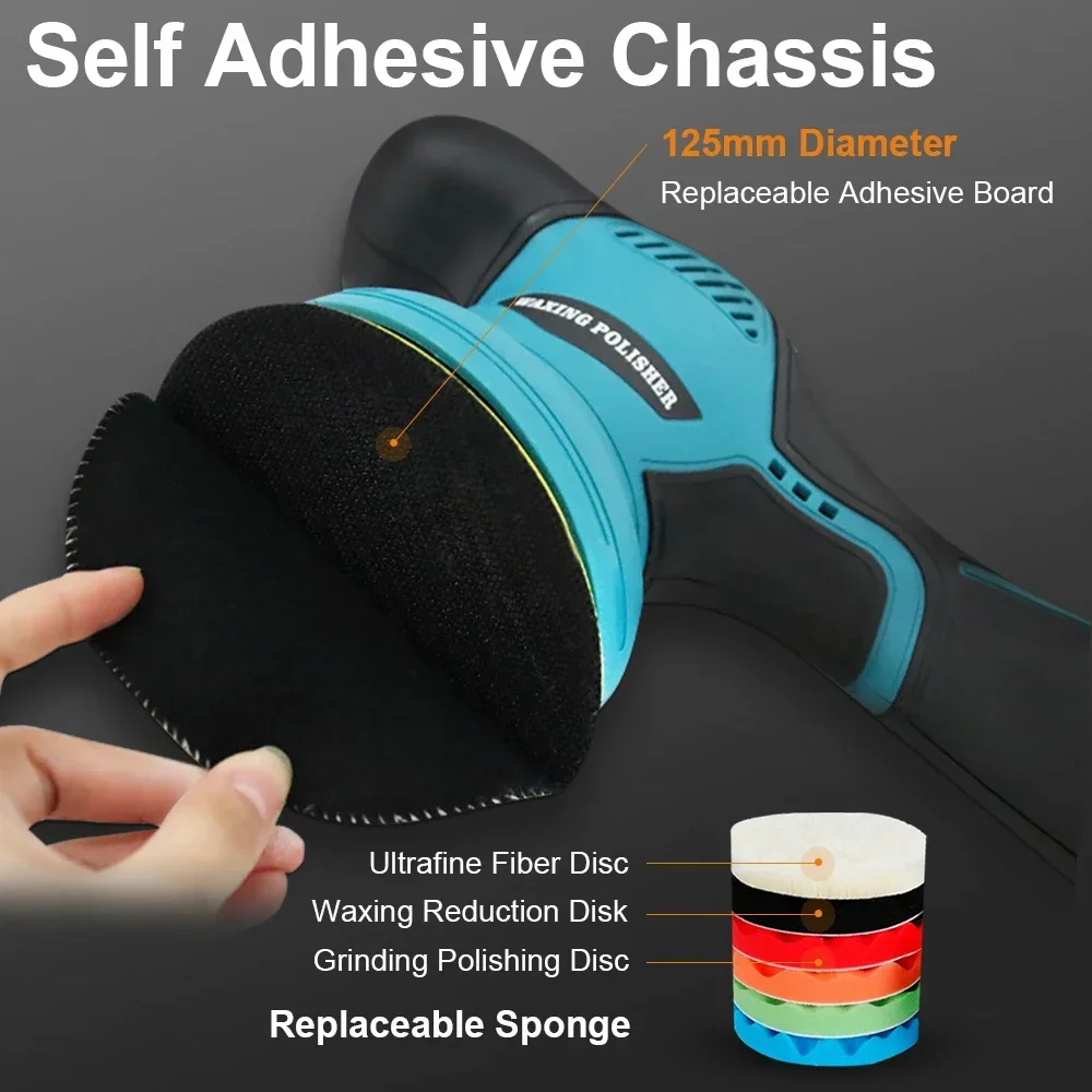 12V Cordless Car Polisher 8 Gears 380W Lithium Electric Polishing Waxing Machine For Repairing Scratches Wireless Sander Polish car polisher
