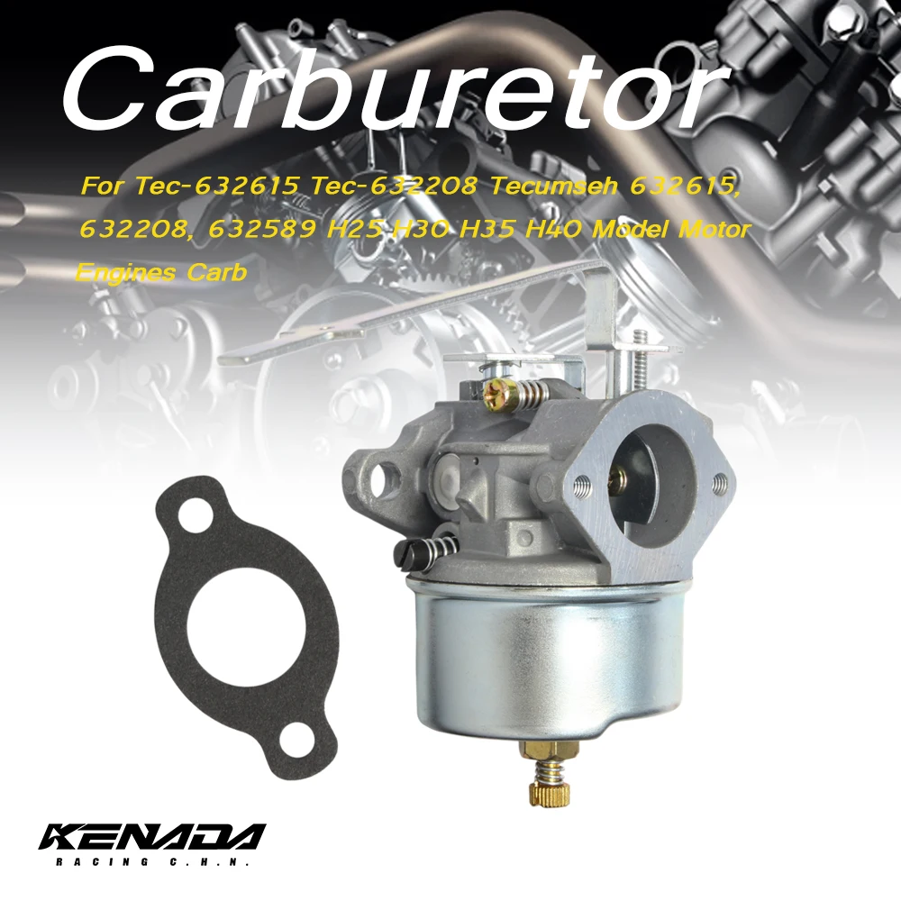

Carburetor With Gasket For Tec-632615 Tec-632208 Tecumseh 632615, 632208, 632589 H25 H30 H35 H40 Model Motor Engines Carb
