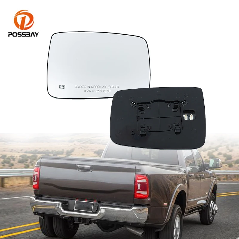 

Car Heated Rearview Mirror Glass Clear Rear View Wing Mirrors for Dodge Ram 1500 2500 2012 2013 2014 2015 2016 2017 2018 2019