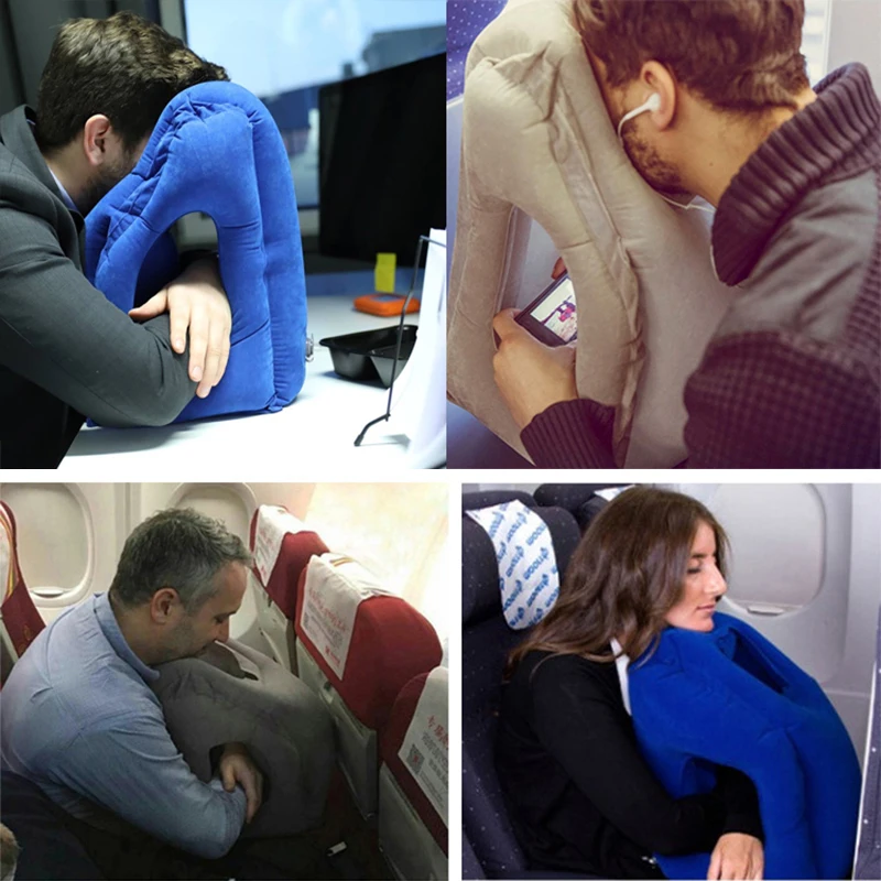 Travel Sleep Pillow Inflatable Car Sleep Artifact Long Distance Flight High Speed Press Office Classroom Lunch Break Accessory