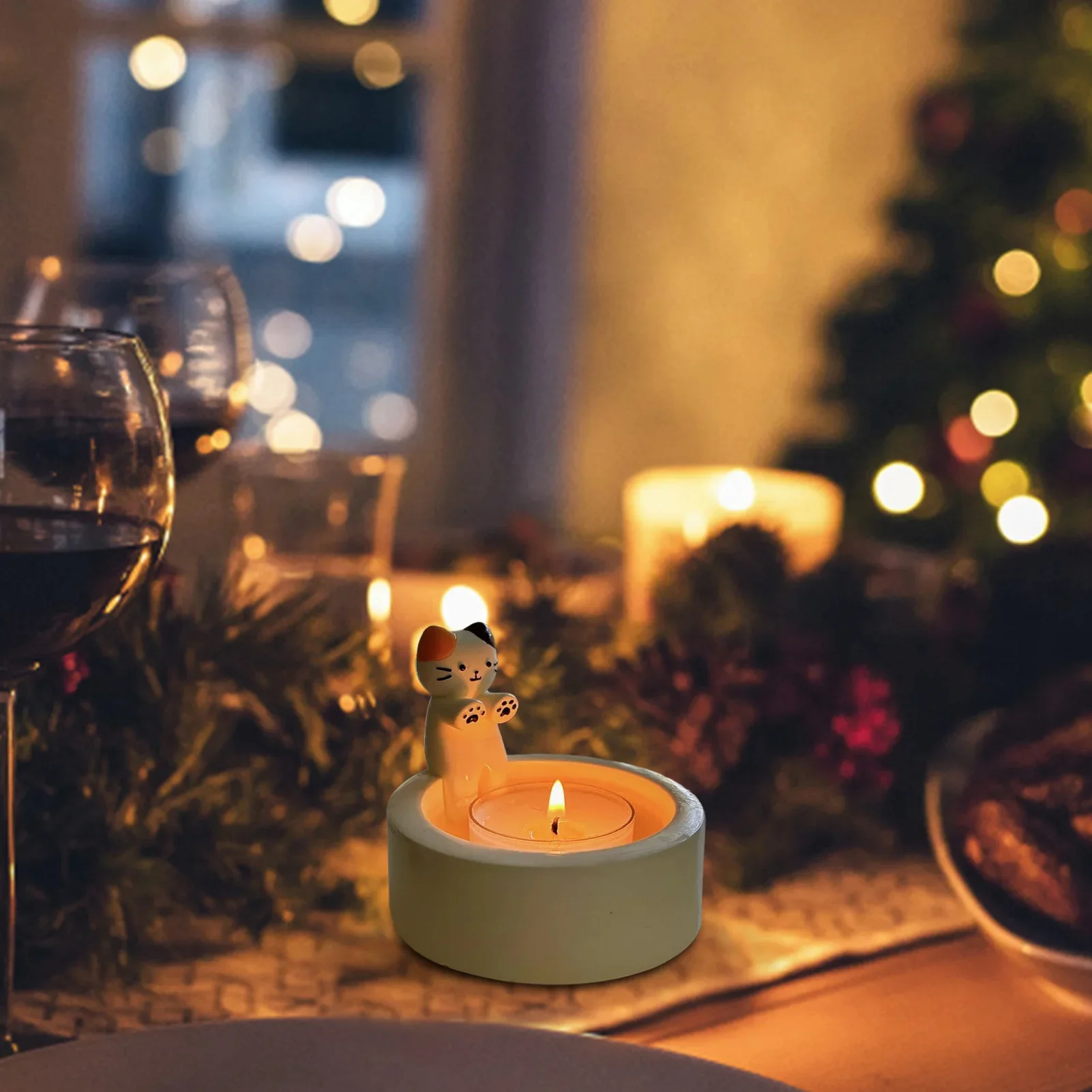 Cute Cat Candle Holder 4