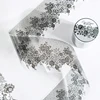 55mm*2m Black White Lace PET Tapes DIY Scrapbooking Junk Journal Aesthetics Decor Diary Collage Masking Tape Stationery Supplies 5
