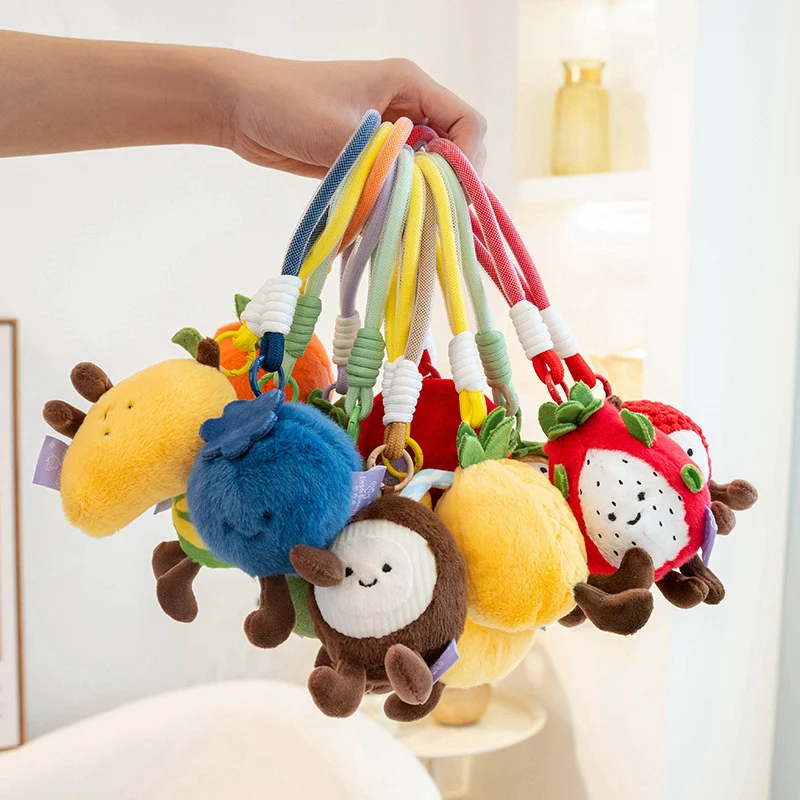 Cute Fruit Plush Keychain Soft Stuffed Toy Bag Ornament For Girls_voghion.com