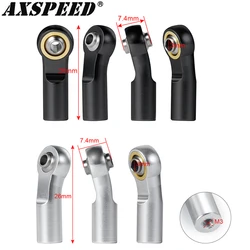 AXSPEED Metal M3 Link Tie Rod End Ball Joint Shock Absorber Ball Joint for 1/10 RC Car Crawler Axial SCX10 D90 D110 Tamiya CC01