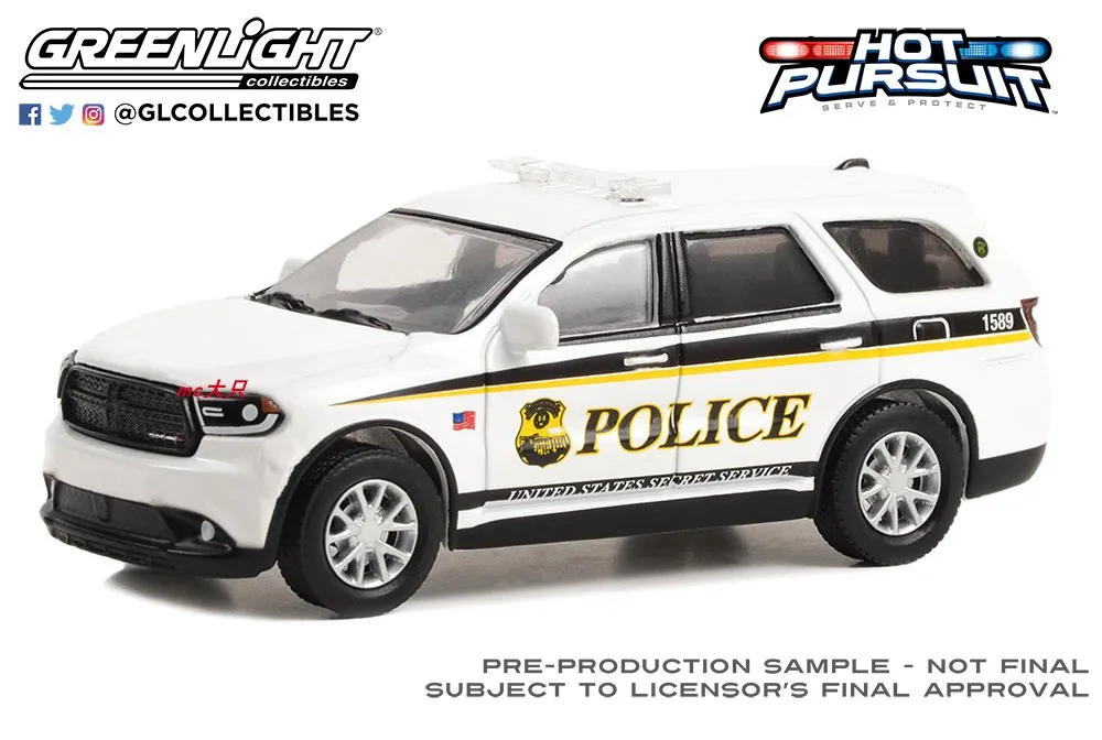 GreenLight 164 2018 Dodge Durango Pursuit Alloy toy cars Metal Diecast