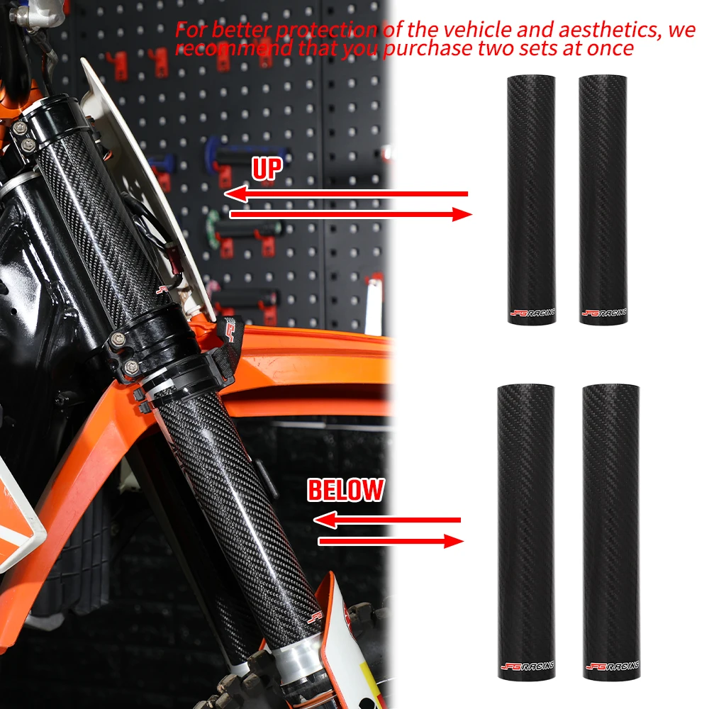 Motorrad 140-260MM Carbon Fiber Einstellbare Gabel Shock Schutzfolie Für Yamaha KTM HONDA Auf/Off Road pit Dirt Bike – Detail 4