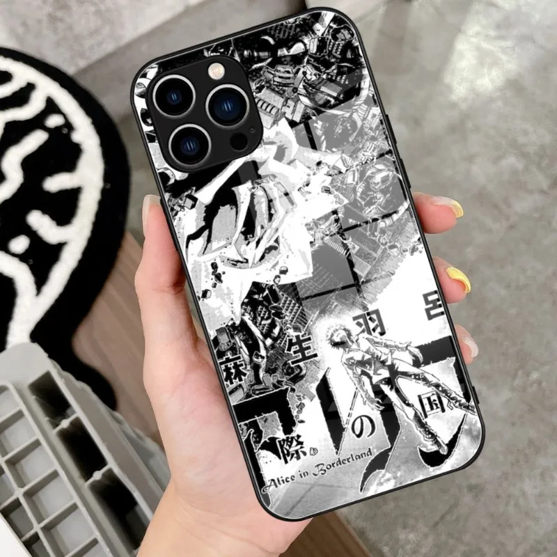 Alice in Borderland Anime Phone Case Tempered Glass For IPhone 14 13 11 12 Pro 8 7 Plus X 13 Pro MAX XR XS MINI SE 2020 Covers