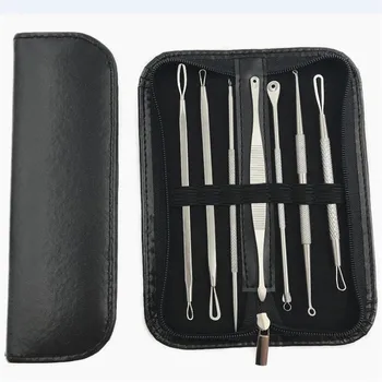 7pcs Acne Blackhead Remover Needles to Remove Blackheads Black Spot Extractor Stainless Steel Pimple Removal Skin Care Tools 2