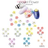 50pcs/pack Japan Korea Nail Art Parts Charms Decos 6mm Candy Color Resin Five Pastel Flowers 3D DIY Accessories Sticker Tools 1