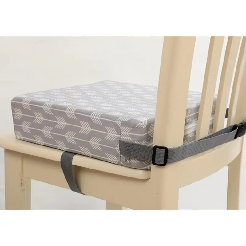 Booster Pad For Chair Non-slip Adjustable Highchair Booster For Baby Chair Seat Pad Mat With Belts For Travel Theater Movie