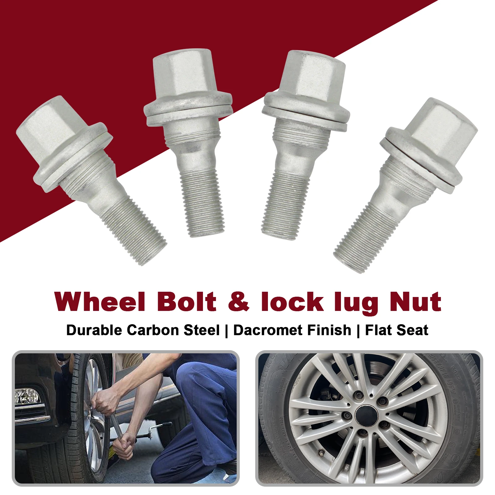 4Pc Wheel Bolts Nuts Citroen C3 C4 C5 Berlingo Peugeot 207 307 508 3008 M12*1.25 17mm Wheel Accessories Parts 540567 auto accessories,car accessories