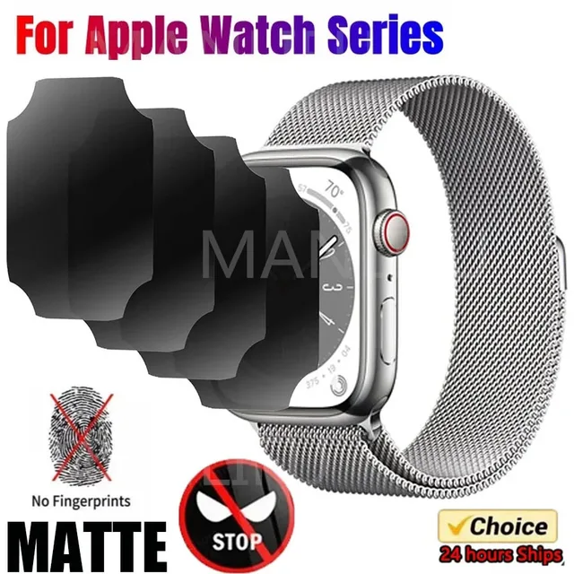 Film Hydrogel Anti-Espion pour Apple Watch, Protecteur d'Écran de Confidentialité, Ultra 49mm 45mm 41mm 40mm 44mm iWatch Série 8 7 SE 4 5 6, 256 1